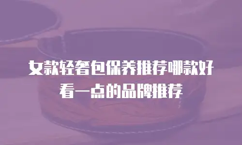 女款轻奢包保养推荐哪款好看一点的品牌推荐