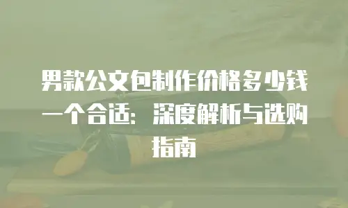 男款公文包制作价格多少钱一个合适：深度解析与选购指南