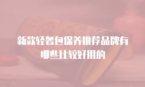 新款轻奢包保养推荐品牌有哪些比较好用的