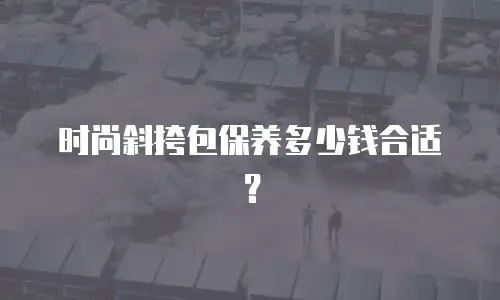 时尚斜挎包保养多少钱合适？