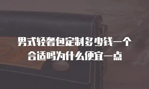 男式轻奢包定制多少钱一个合适吗为什么便宜一点