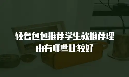轻奢包包推荐学生款推荐理由有哪些比较好