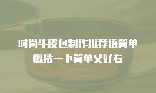 时尚牛皮包制作推荐语简单概括一下简单又好看