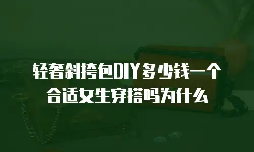 轻奢斜挎包DIY多少钱一个合适女生穿搭吗为什么
