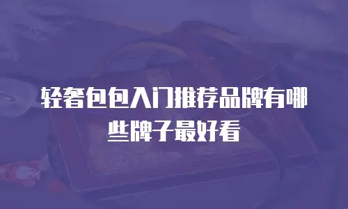 轻奢包包入门推荐品牌有哪些牌子最好看