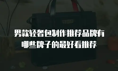 男款轻奢包制作推荐品牌有哪些牌子的最好看推荐