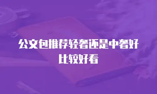 公文包推荐轻奢还是中奢好比较好看