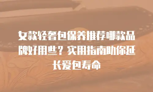 女款轻奢包保养推荐哪款品牌好用些？实用指南助你延长爱包寿命