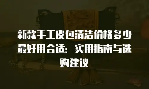 新款手工皮包清洁价格多少最好用合适：实用指南与选购建议