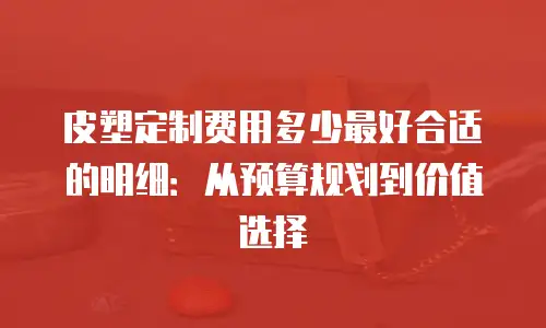 皮塑定制费用多少最好合适的明细：从预算规划到价值选择