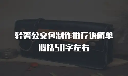 轻奢公文包制作推荐语简单概括50字左右