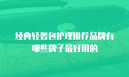 经典轻奢包护理推荐品牌有哪些牌子最好用的