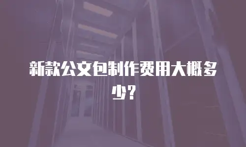 新款公文包制作费用大概多少？