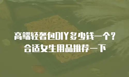 高端轻奢包DIY多少钱一个？合适女生用品推荐一下