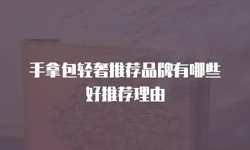 手拿包轻奢推荐品牌有哪些好推荐理由