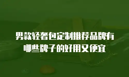 男款轻奢包定制推荐品牌有哪些牌子的好用又便宜