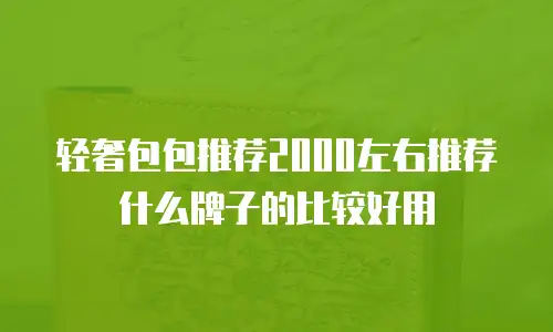 轻奢包包推荐2000左右推荐什么牌子的比较好用