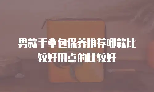 男款手拿包保养推荐哪款比较好用点的比较好