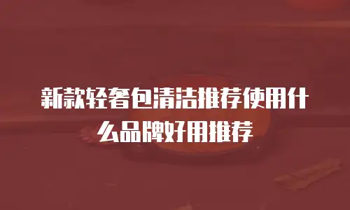 新款轻奢包清洁推荐使用什么品牌好用推荐