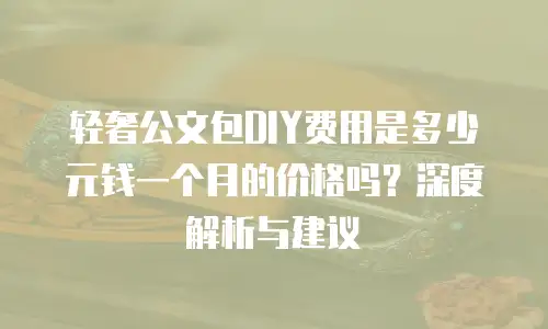 轻奢公文包DIY费用是多少元钱一个月的价格吗？深度解析与建议