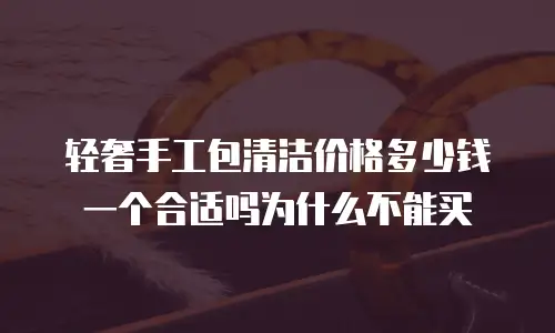 轻奢手工包清洁价格多少钱一个合适吗为什么不能买