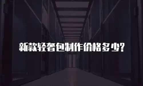 新款轻奢包制作价格多少?