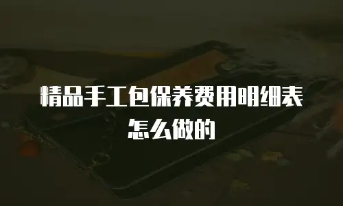 精品手工包保养费用明细表怎么做的