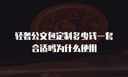 轻奢公文包定制多少钱一套合适吗为什么使用
