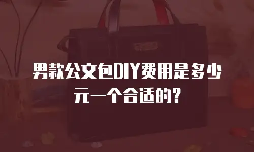 男款公文包DIY费用是多少元一个合适的？