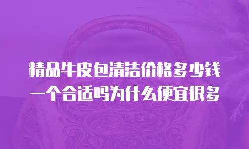 精品牛皮包清洁价格多少钱一个合适吗为什么便宜很多
