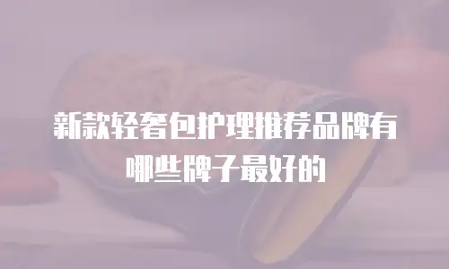 新款轻奢包护理推荐品牌有哪些牌子最好的