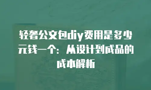 轻奢公文包diy费用是多少元钱一个：从设计到成品的成本解析