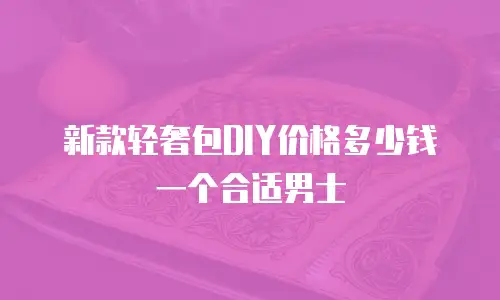 新款轻奢包DIY价格多少钱一个合适男士