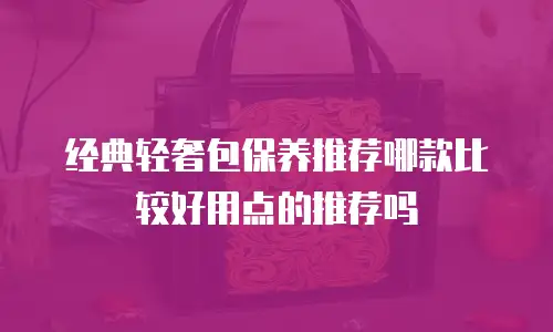 经典轻奢包保养推荐哪款比较好用点的推荐吗