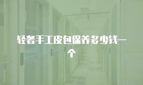 轻奢手工皮包保养多少钱一个