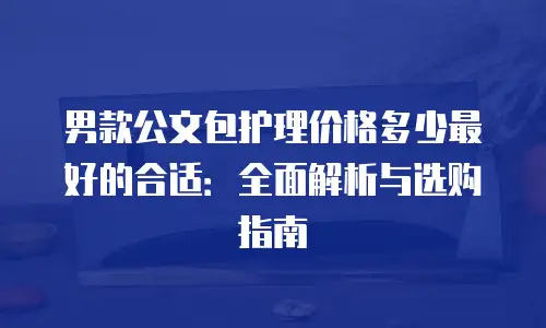 男款公文包护理价格多少最好的合适：全面解析与选购指南