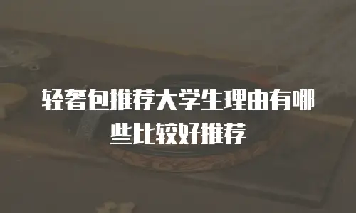 轻奢包推荐大学生理由有哪些比较好推荐