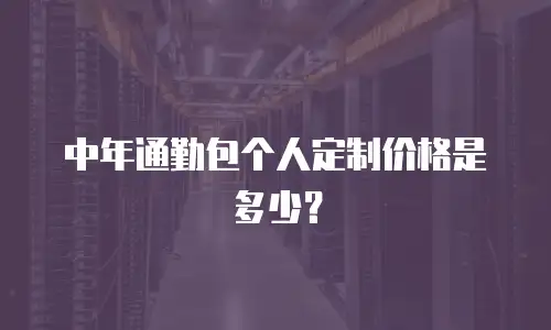 中年通勤包个人定制价格是多少？