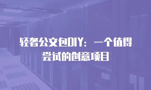 轻奢公文包DIY：一个值得尝试的创意项目