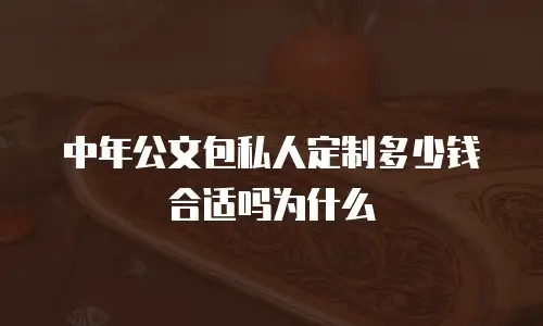 中年公文包私人定制多少钱合适吗为什么