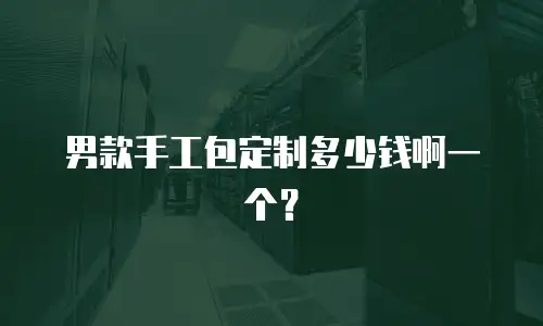 男款手工包定制多少钱啊一个？