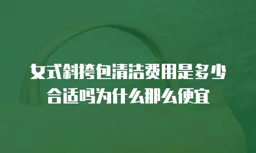 女式斜挎包清洁费用是多少合适吗为什么那么便宜