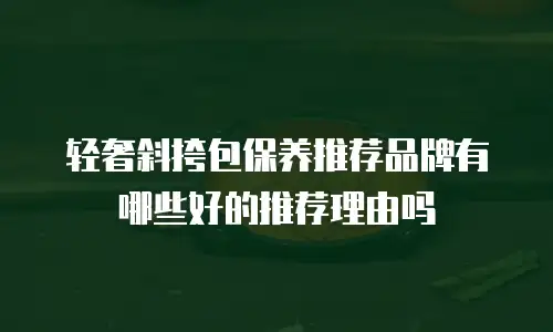 轻奢斜挎包保养推荐品牌有哪些好的推荐理由吗