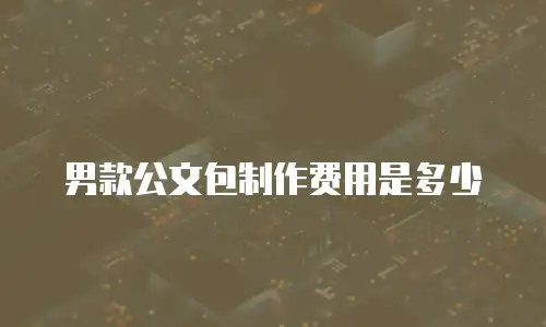 男款公文包制作费用是多少