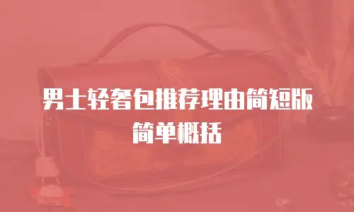 男士轻奢包推荐理由简短版简单概括