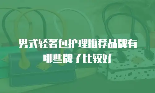 男式轻奢包护理推荐品牌有哪些牌子比较好