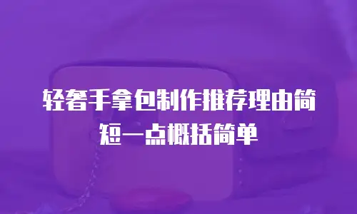 轻奢手拿包制作推荐理由简短一点概括简单