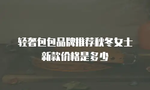 轻奢包包品牌推荐秋冬女士新款价格是多少