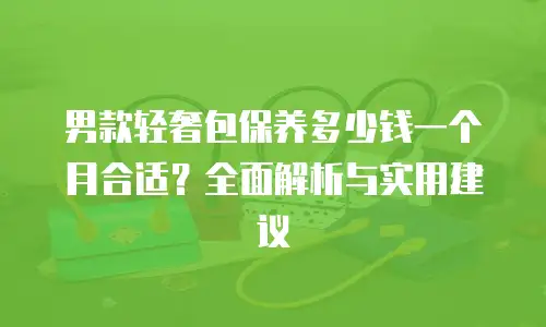 男款轻奢包保养多少钱一个月合适？全面解析与实用建议
