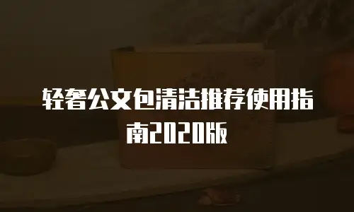 轻奢公文包清洁推荐使用指南2020版